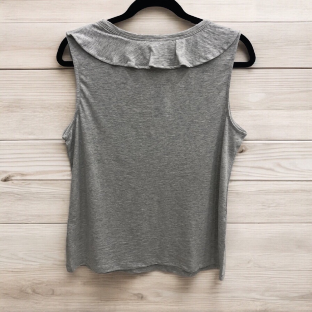 WHBM Outlet Sleeveless Ruffle V Neck Tank Top - Picture 7 of 12